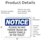 Signmission Please Do Not Throw Trash Or Paper Towels, 5 in W x Rectangle, Vinyl Decal OS-2PACK-NS-D-35-L-17427 - alternate 3